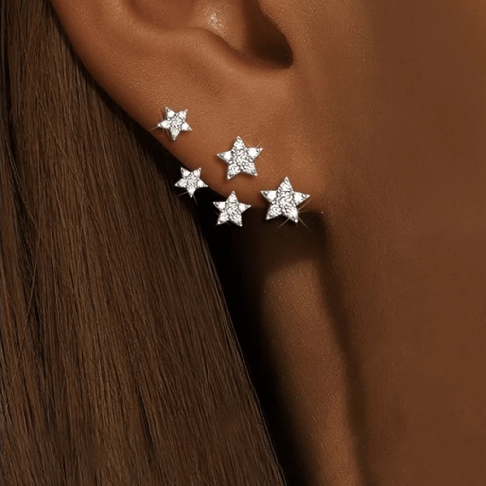 Celestial Silver and Gold Star Earrings